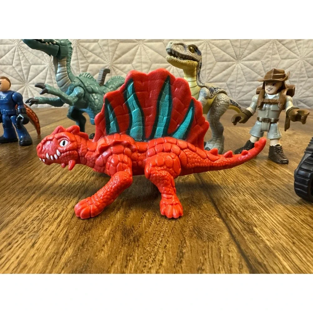 Fisher‎ Price Imaginext Jurassic Park World Dinosaurs Figures Lot ATV Motorcycle